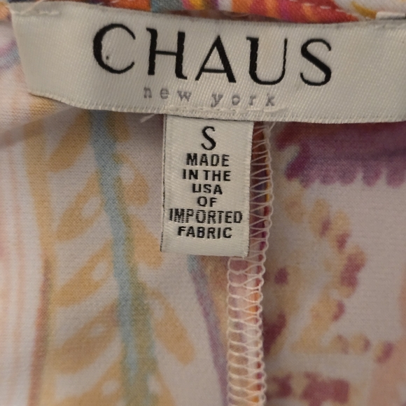 Chaus Vibrant Paisley Blouse in Pink and Yellow - Picture 2 of 3